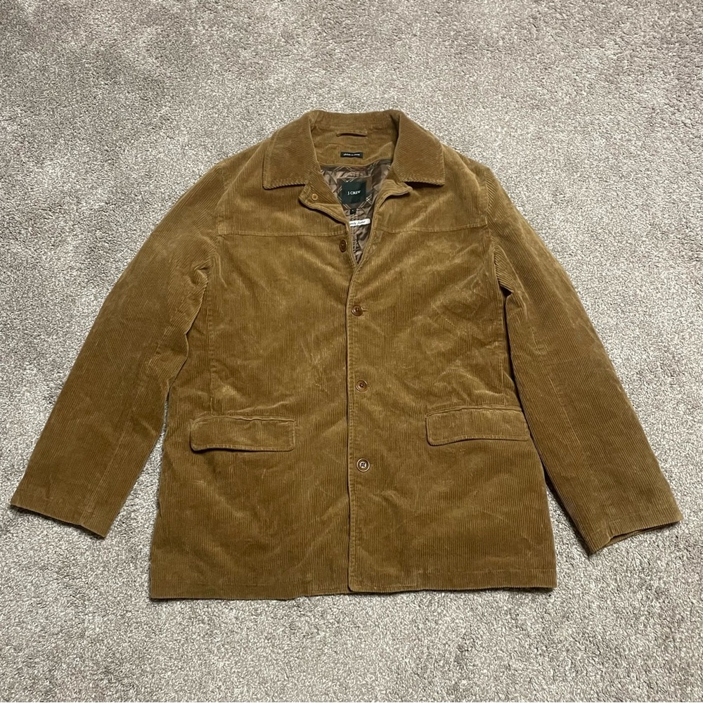 J. Crew Corduroy University Jacket - Men’s Large - Tan / Quilted Lining